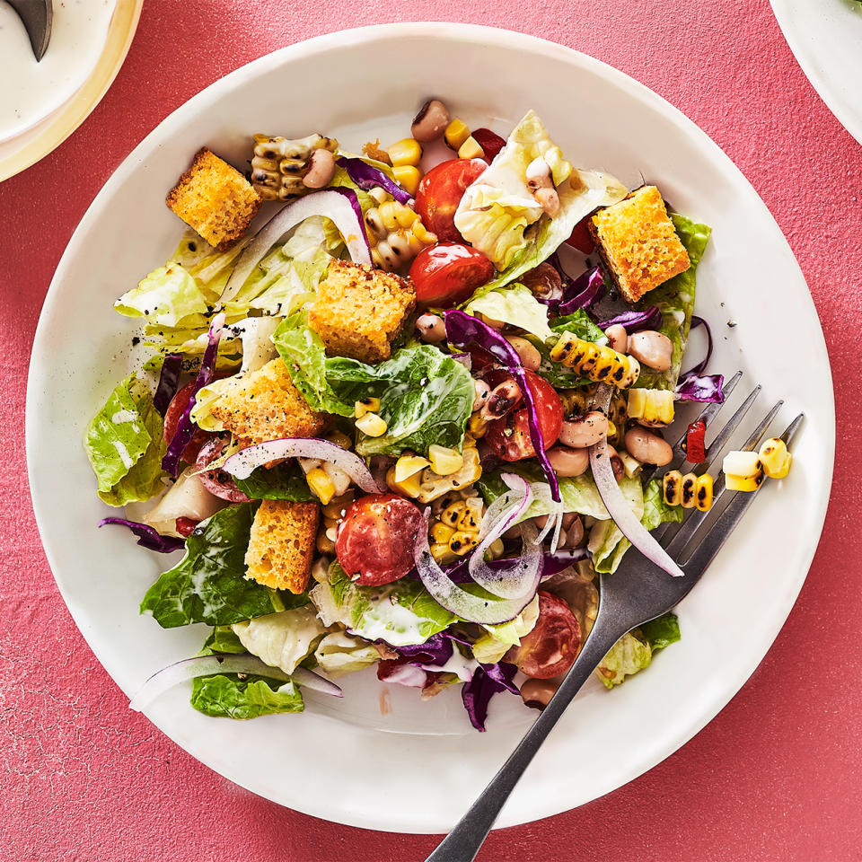 Chopped Salad with Cornbread Croutons