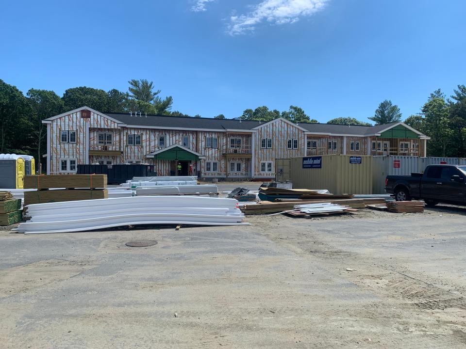 The Brewster Woods housing project is scheduled to be completed in September.