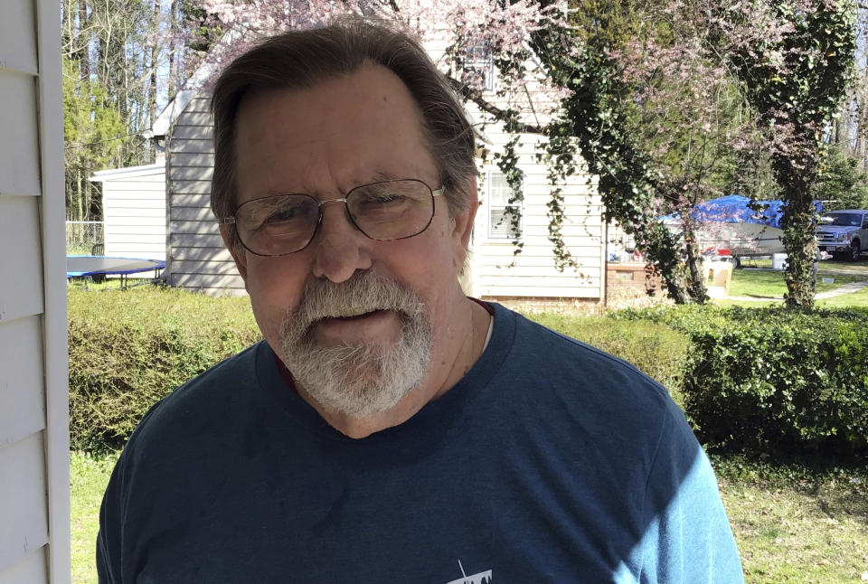 This undated photo shows Stan Pearson, 69, of Newport News, Va. Pearson, 69, a retired math professor was among Trump detractors who had high hopes for the report: The start of impeachment proceedings and charges of treason. Peterson called Trump’s election the “worst experiment ever in our history,” and is not convinced Attorney General William Barr will release the full report. (AP Photo/Ben Finley)
