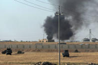 Vehicles of Kurdish Peshmarga Forces are seen near Altun Kupri, between Kirkuk and Erbil, Iraq October 20, 2017. REUTERS/Azad Lashkari