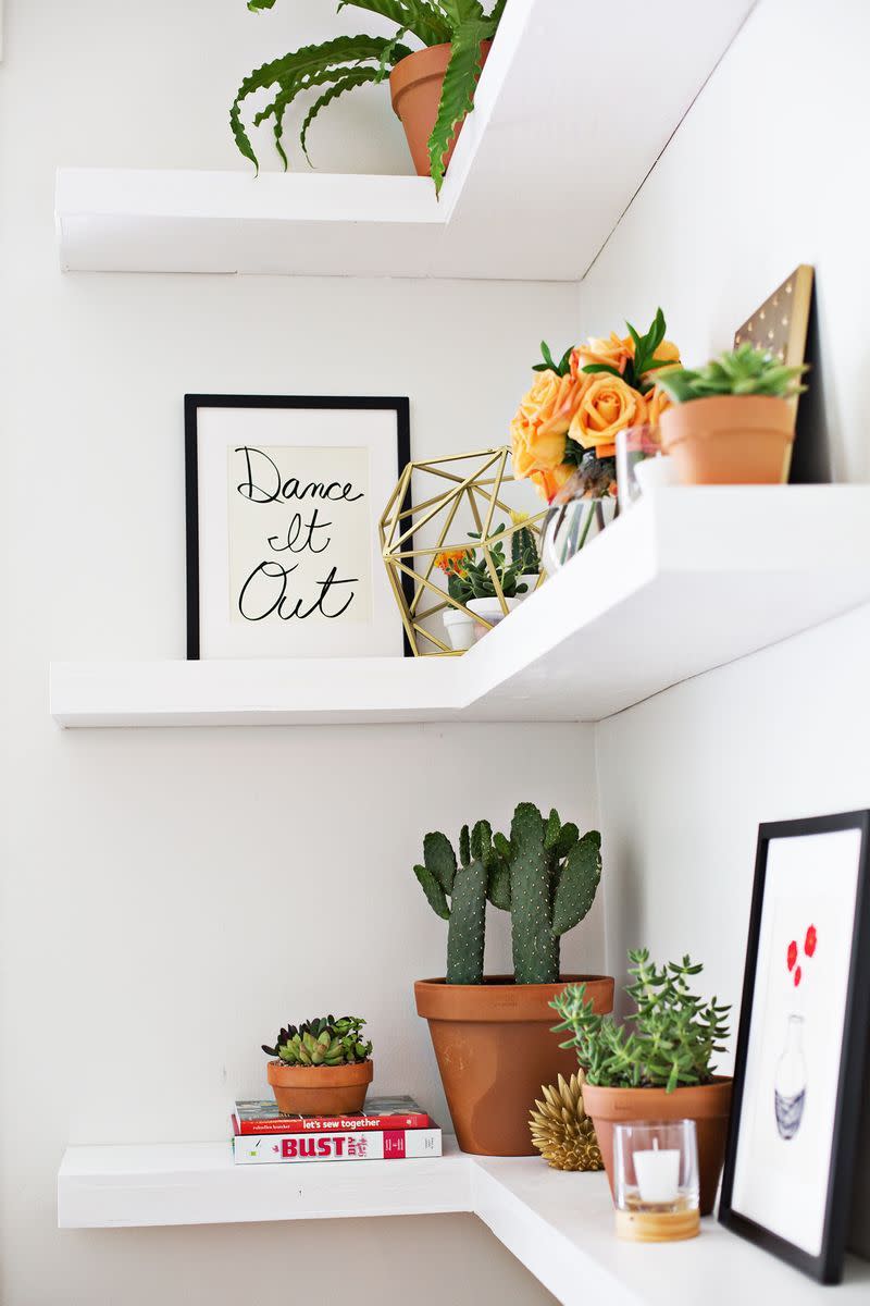 Floating Corner Shelves