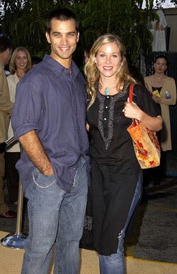 Johnathon Schaech and wife Christina Applegate at the LA premiere of New Line's Austin Powers in Goldmember