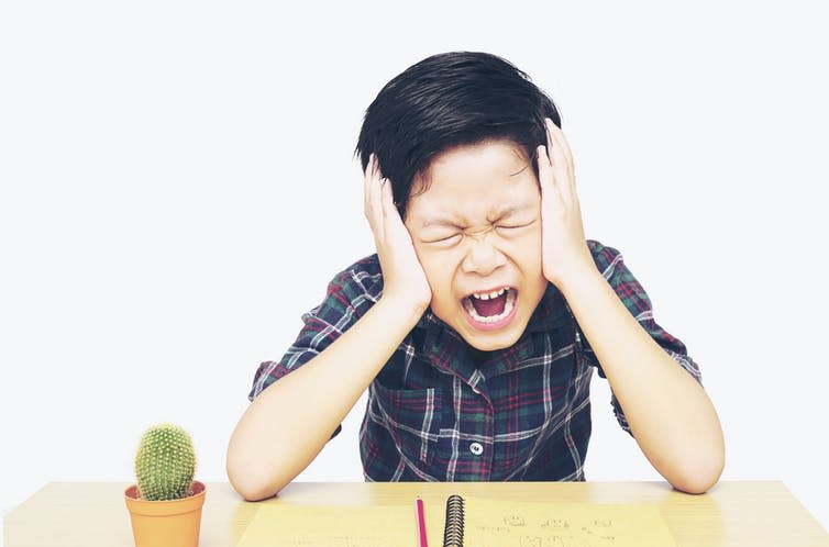 <span class="caption">ADHD diagnosis in children remains controversial.</span> <span class="attribution"><a class="link " href="https://www.shutterstock.com/image-photo/angry-boy-shouting-while-doing-his-494041369?studio=1" rel="nofollow noopener" target="_blank" data-ylk="slk:Shutterstock;elm:context_link;itc:0;sec:content-canvas">Shutterstock</a></span>