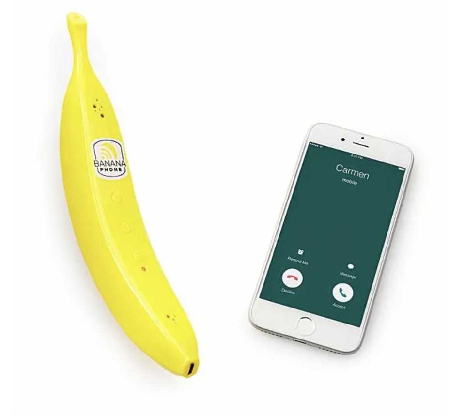 <p><a href="https://go.redirectingat.com?id=74968X1596630&url=https%3A%2F%2Fwww.uncommongoods.com%2Fproduct%2Fbluetooth-banana-phone&sref=https%3A%2F%2Fwww.womansday.com%2Flife%2Fg41282771%2Fdirty-santa-gift-ideas%2F" rel="nofollow noopener" target="_blank" data-ylk="slk:Shop Now;elm:context_link;itc:0;sec:content-canvas" class="link ">Shop Now</a></p><p>Bluetooth Banana Phone</p><p>uncommongoods.com</p><p>$40.00</p><span class="copyright">Uncommon Goods</span>