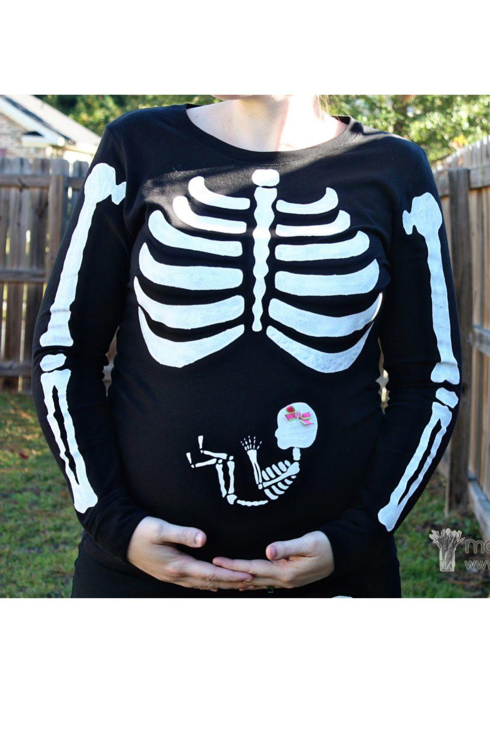 Skeleton Pregnant Halloween Costume