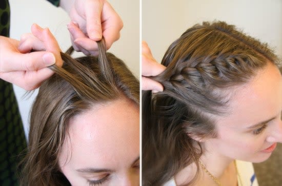 Image of Secure each braid with a small elastic band Marilyn Monroe hairstyle