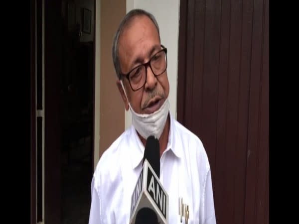 Rebati Mohan Das speaks to ANI after resigning from the post of Tripuira Assembly Speaker, in Agartala on Thursday. [Photo/ANI]