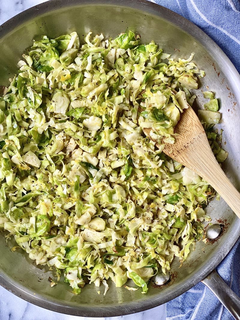 Lemony Shaved Brussels Sprouts