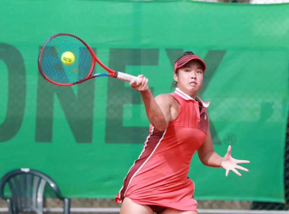 台灣女網現任一姐楊亞依法網會外賽首輪遭逆轉吞敗。資料照片