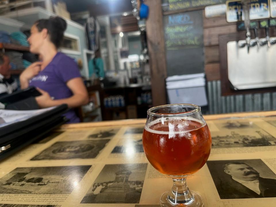 A raspberry sour at Revelation Craft brewing in Rehoboth Beach on May 13, 2023.