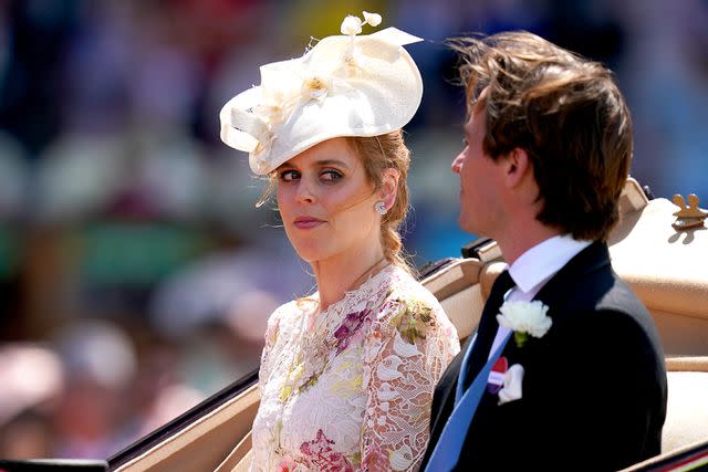 <p>John Walton/PA Images via Getty Images</p> Princess Beatrice and Edoardo Mapelli Mozzi attend the Royal Ascot in June.