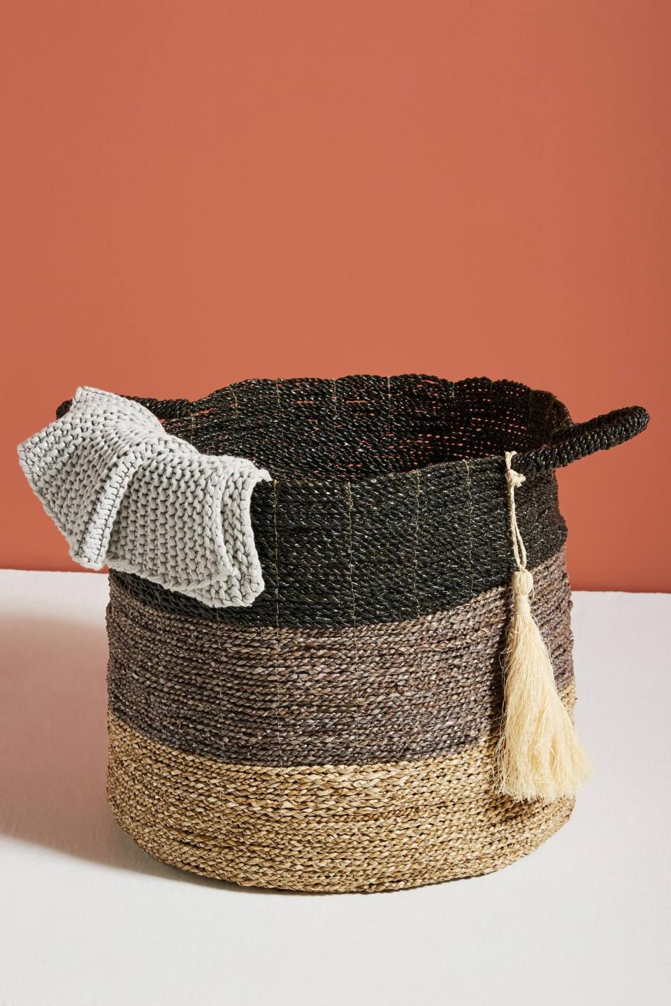 3) Handmade Seagrass Basket