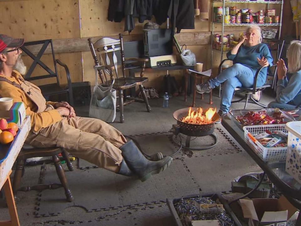 The Yarrow Food Hub has become a space for flood-impacted residents to get emotional support and build connections, says founder Victoria Kuit.  (CBC News  - image credit)