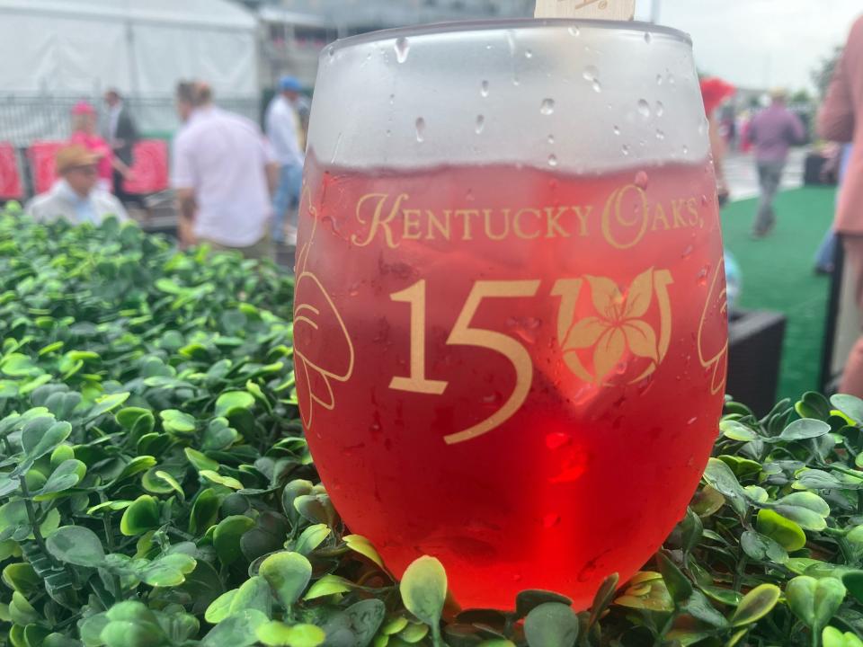 The Oaks Lily glass for the 150th Derby.