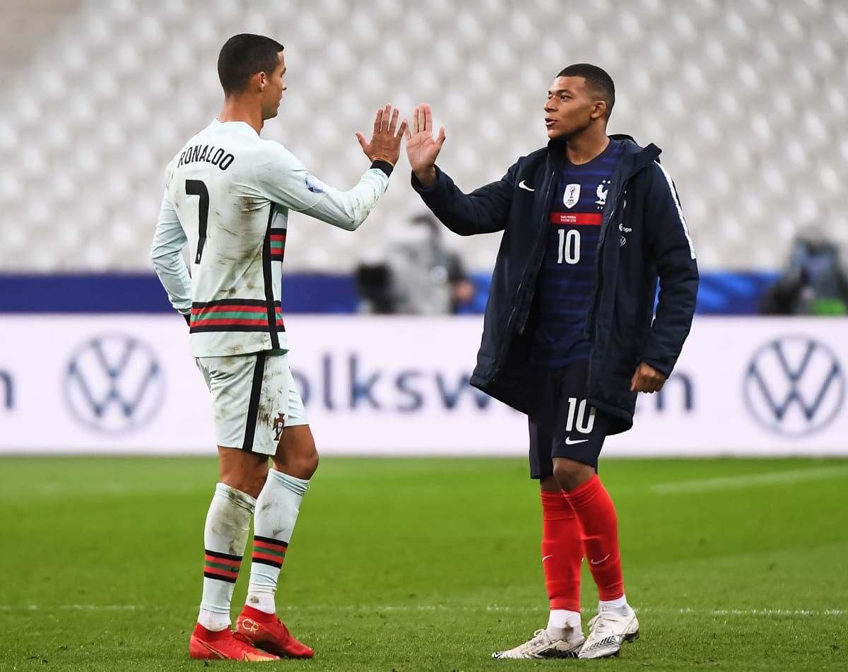 Cristiano Ronaldo et Kylian Mbappé - Icon Sport