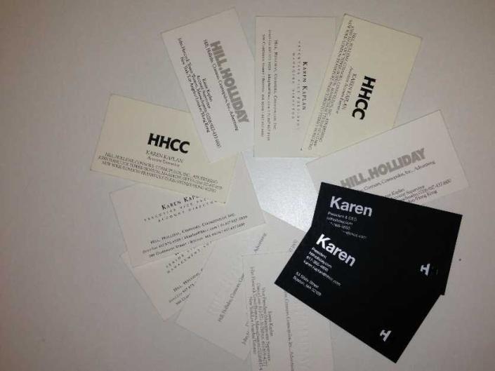 karen kaplan hill holliday business cards