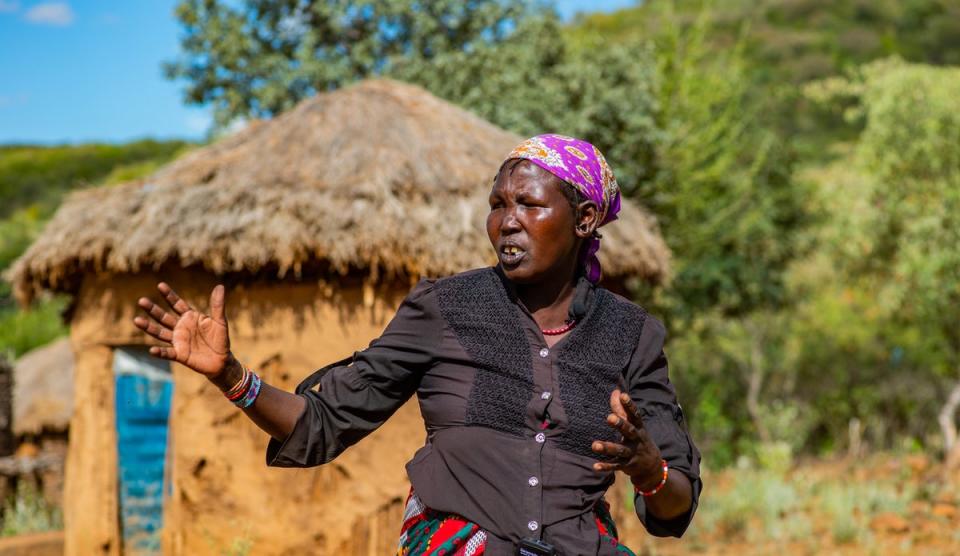 Chepleke, 53, in Tangulbei: “I feel these effects of climate change alone and have no one to turn to,” (ActionAid UK)