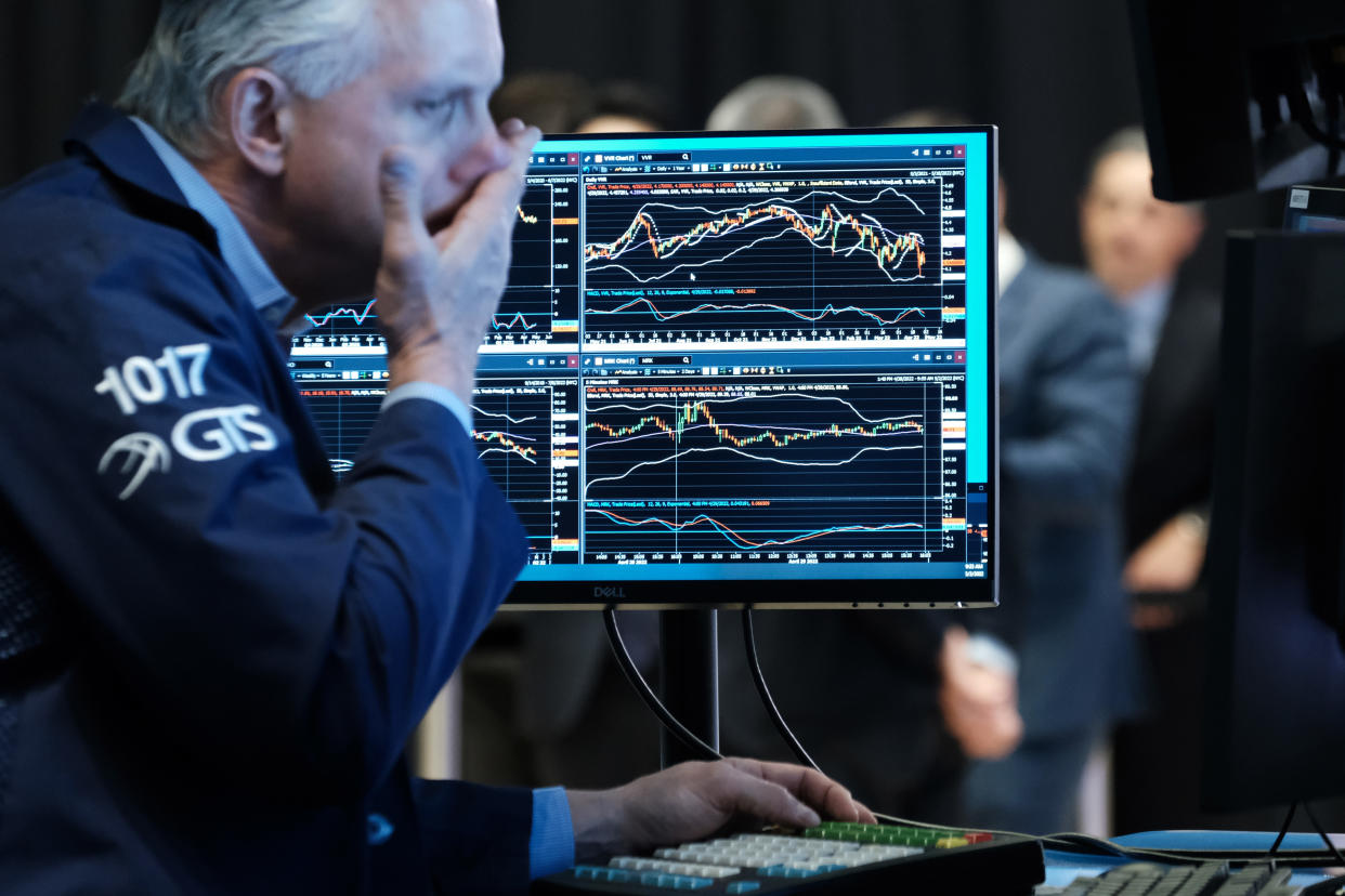 The FTSE 100 was in the red as the S&P 500 and Dow suffer biggest rout since June 2020. Photo: Spencer Platt/Getty Images