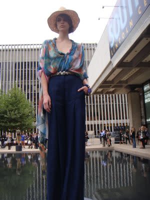 Ahh. The pants. The blouse. The chunky cuff. It's all. too. good.