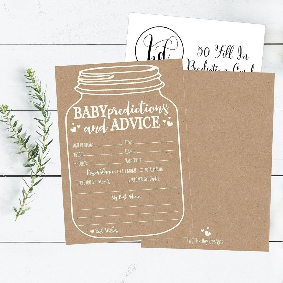 hadley designs baby predictions and advice game