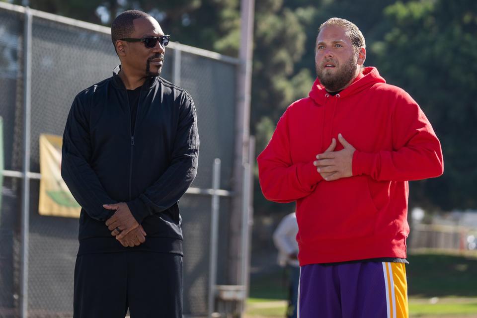 You People. (L to R) Eddie Murphy as Akbar and Jonah Hill (Writer-Producer) as Ezra in You People.