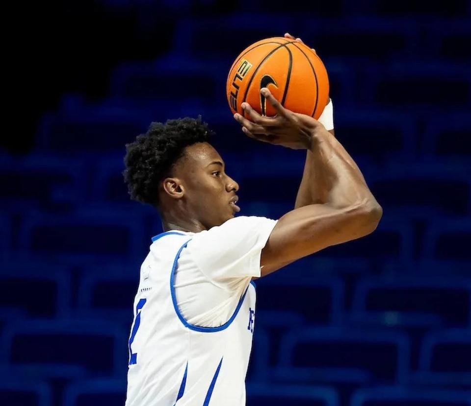 Jaxson Robinson led BYU in scoring and 3-point shooting last season, and he’s expected to play a major role for Mark Pope at Kentucky.