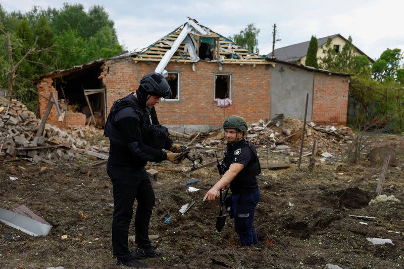 Aftermath of a Russian air strike in Kharkiv