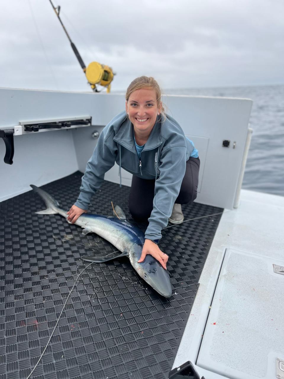 Harte Research Institute Center for Sportfish Science and Conservation assistant research scientist Kesley Banks will appear in Discovery's 2023 Shark Week.