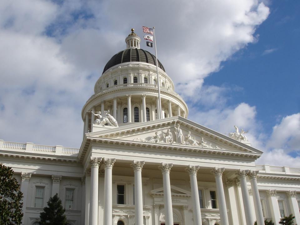 The California State Capitol building in Sacramento.