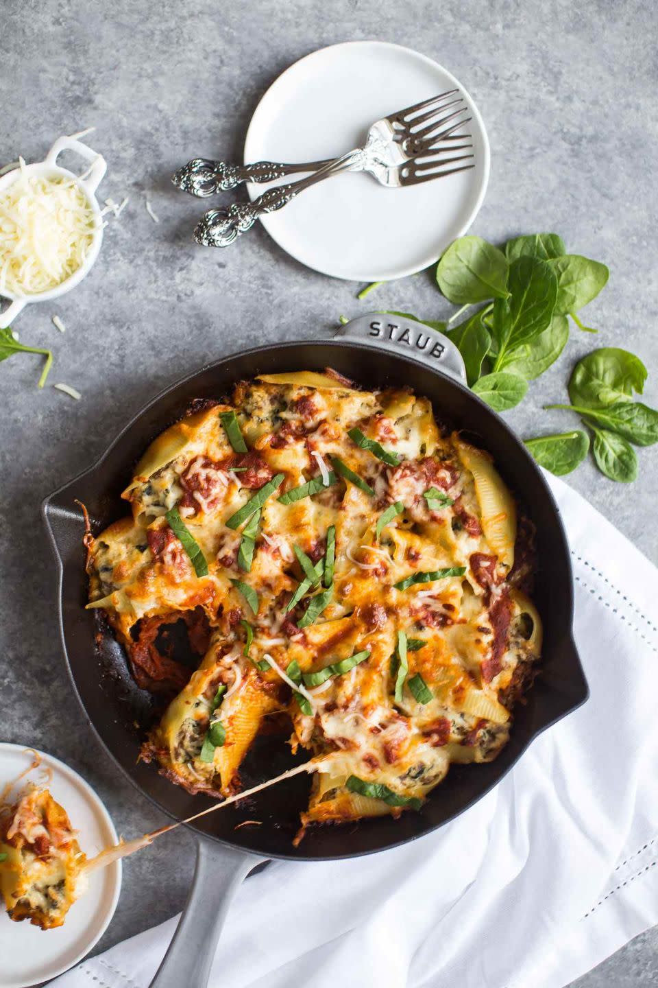 Sausage and Spinach Stuffed Shells