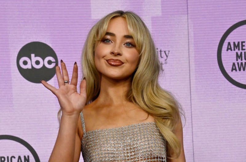 Sabrina Carpenter arrives for the 50th annual American Music Awards at the Microsoft Theater in Los Angeles on Sunday, November 20, 2022. Photo by Jim Ruymen/UPI