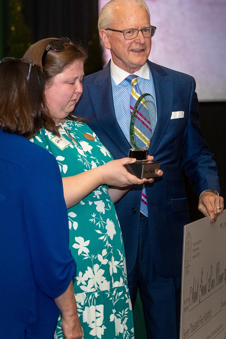 Faith An and Deborah Kinton are announced as the grand prize winners of the National Gingerbread House Competition at The Omni Grove Park Inn, November 20, 2023.