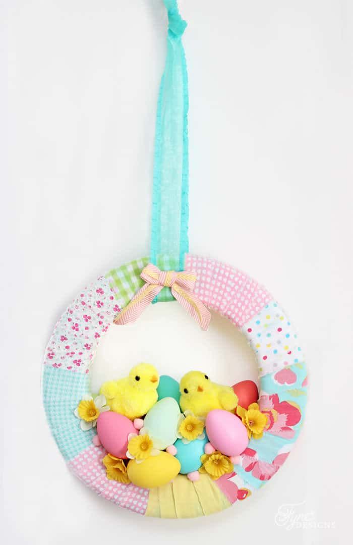 baby chick easter wreath