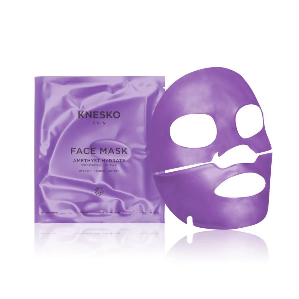 <p><a href="https://go.redirectingat.com?id=74968X1596630&url=https%3A%2F%2Fknesko.com%2Fproduct%2Famethyst-face-mask%2F&sref=https%3A%2F%2F" rel="nofollow noopener" target="_blank" data-ylk="slk:Shop Now;elm:context_link;itc:0;sec:content-canvas" class="link ">Shop Now</a></p><p>Amethyst Hydrate Face Mask</p><p>knesko.com</p><p>$42.00</p><span class="copyright">Knesko</span>