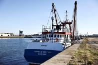 A British trawler Cornelis Gert Jan is seen in Le Havre