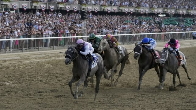 The 155th running of the Belmont Stakes horse race.