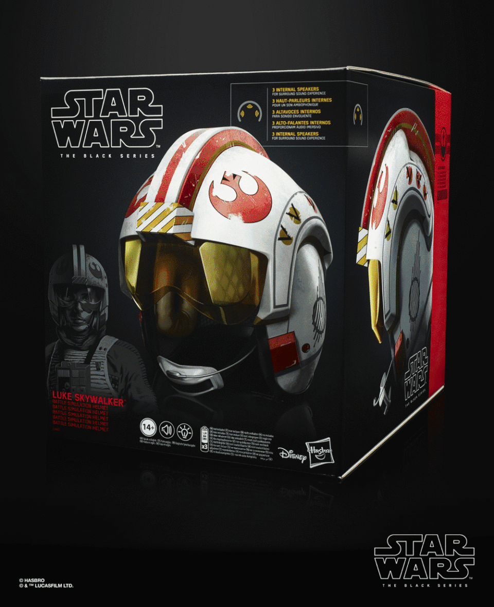 The intricately detailed Luke Skywalker helmet is based on the prop worn by Mark Hamill. (Photo: Hasbro)