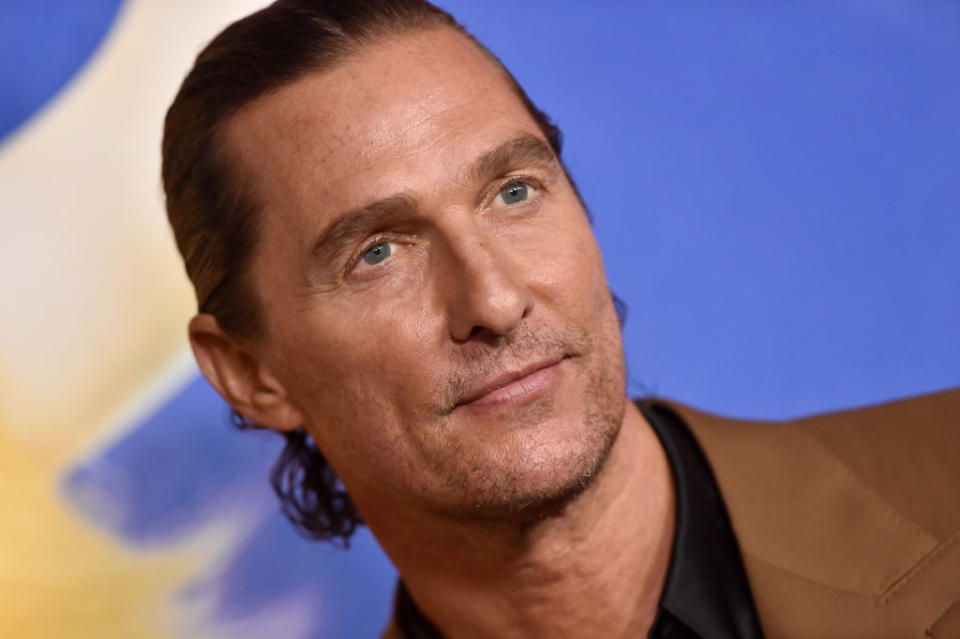 Matthew McConaughey attends the premiere of Sing 2. 