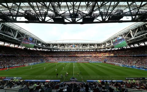  general view of the action during the 2018 FIFA World Cup Russia group H match between Poland and Senegal  - Credit: FIFA