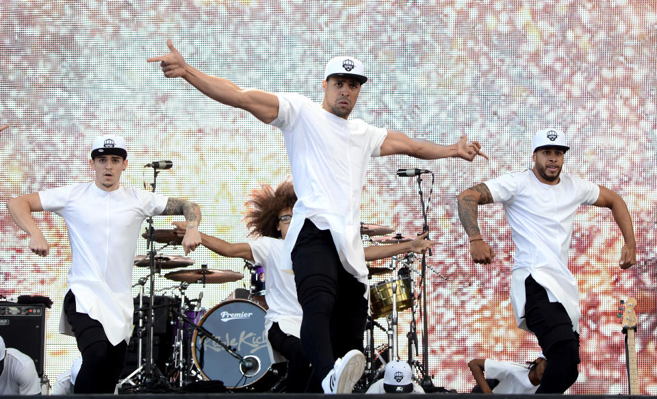 LONDON, ENGLAND - SEPTEMBER 14:  Ashley Banjo and Diversity perform onstage during the Invictus Games Closing Concert at the Queen Elizabeth Olympic Park on September 14, 2014 in London, England.  (Photo by Samir Hussein/WireImage)