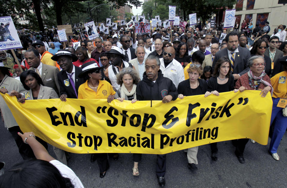 The stop-and-frisk police tactic targeted by protestors in New York City in 2012 was approved by the Supreme Court in its 1968 Terry v. Ohio decision. (Photo: ASSOCIATED PRESS/Seth Wenig)