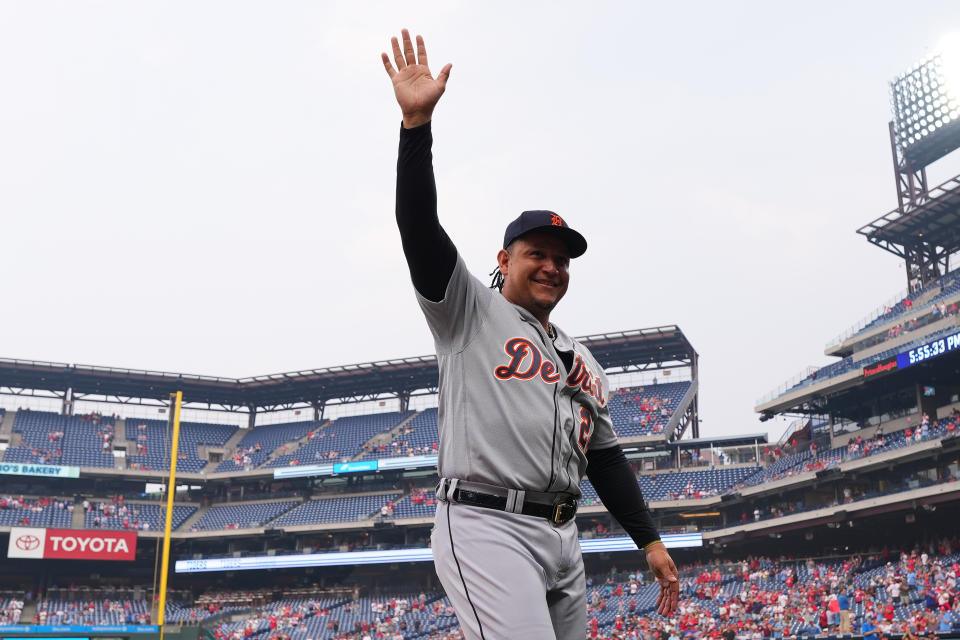 底特律老虎看板球星Miguel Cabrera，本季結束後就會高掛球鞋。（MLB Photo by Mitchell Leff/Getty Images）