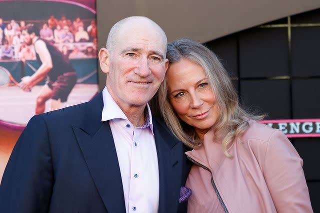 <p>MICHAEL TRAN/AFP via Getty</p> Brad Gilbert and his wife, Kim Gilbert, at the Los Angeles premiere of 'Challengers' in April 2024.