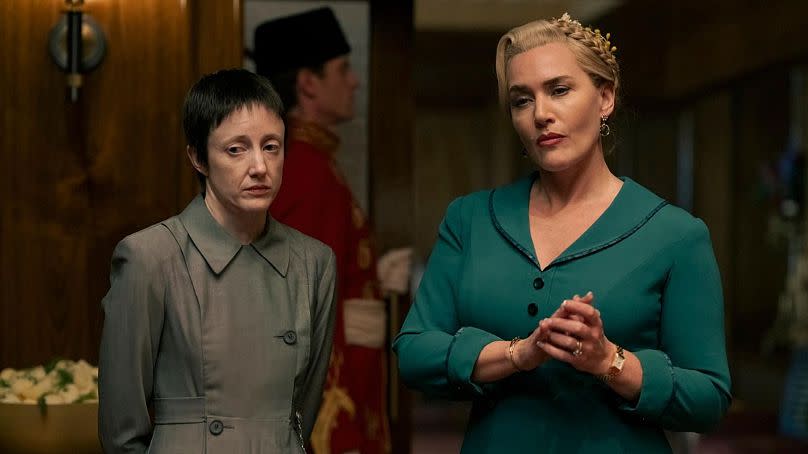 Andrea Riseborough and Kate Winslet in The Regime