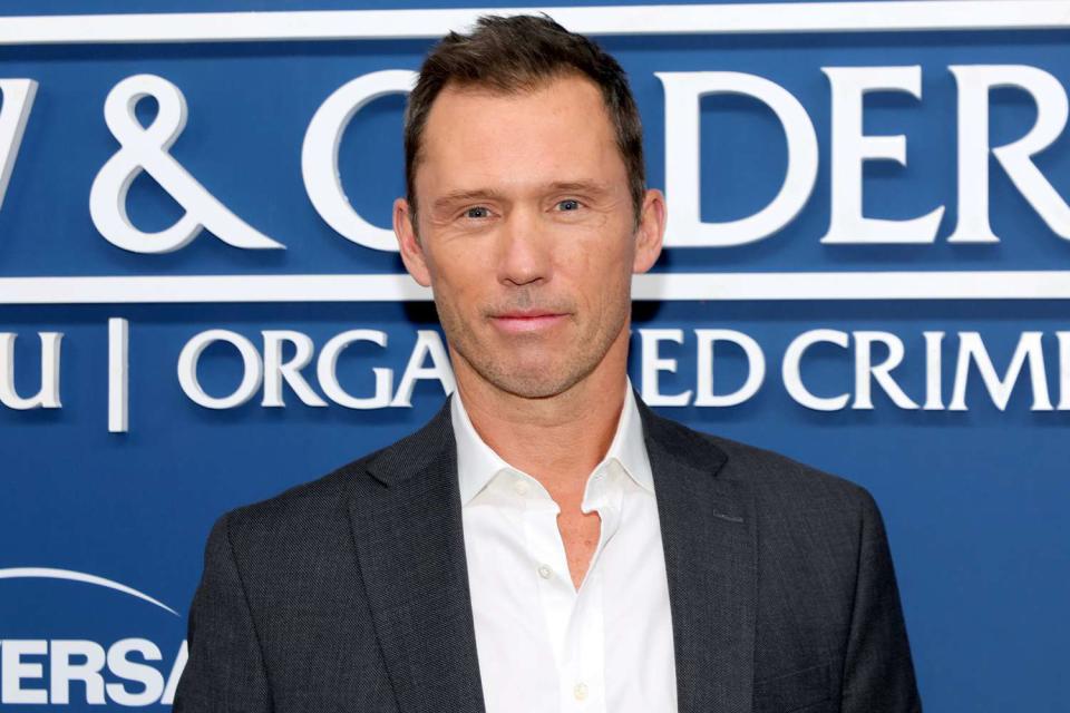 <p>Dia Dipasupil/Getty</p> Jeffrey Donovan at the "Law & Order" press junket in February 2022.