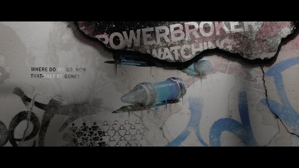 A shot of the Falcon and the Winter Soldier premiere end credits, featuring a crayon.