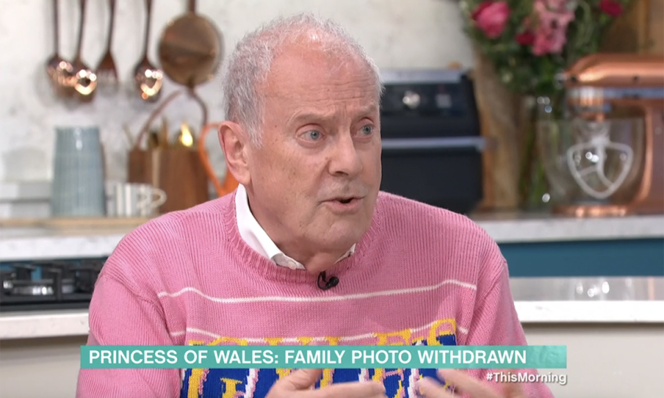 Gyles Brandreth made an error while discussing the Princess of Wales on This Morning. (ITV screengrab)