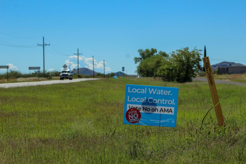 A sign from Rural Water Assurance against prop 420.