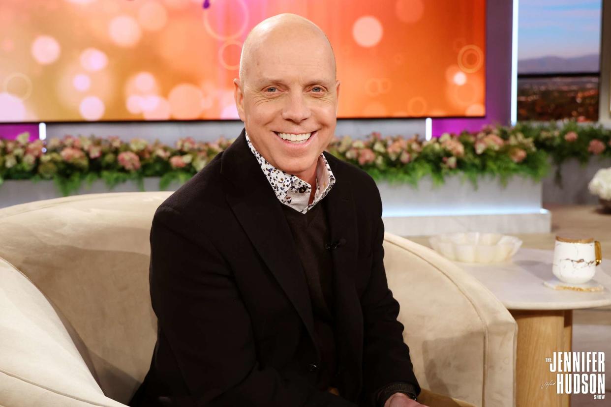 <p>Chris Millard/Warner Bros.</p> Scott Hamilton on <em>The Jennifer Hudson Show</em>