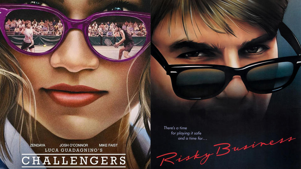 Challengers and Risky Business movie posters